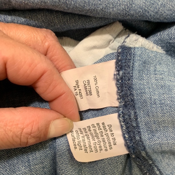 Madewell Chambray Artiste Denim Dress Small Tassel  Blue Mini - Picture 7 of 8